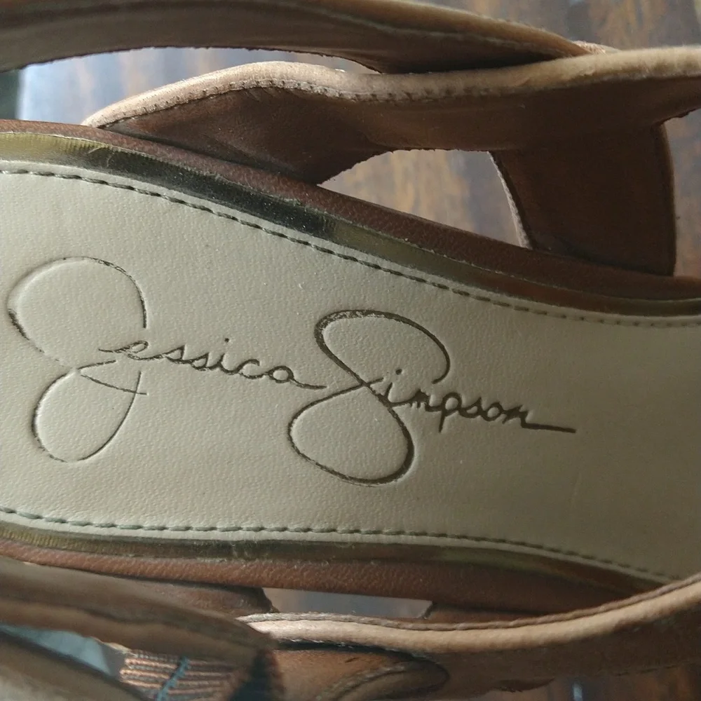 Jessica Simpson Tan Platform Sandals